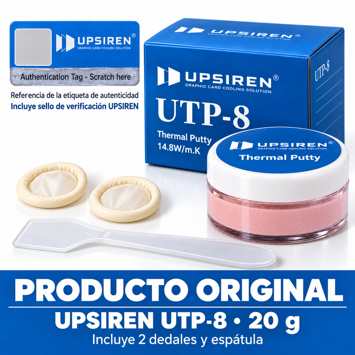 Masilla Térmica UPSIREN UTP-8 20 g | Thermal Putty para VRAM y VRM